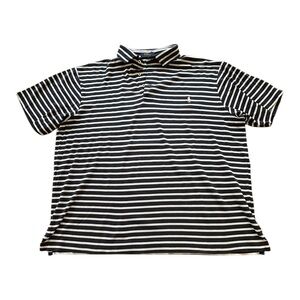 Polo Ralph Lauren Navy and White Striped Polo Shirt Size TXL